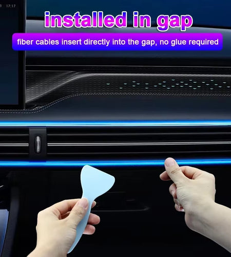 1/2/3/4/5M Car Interior RGB LED Light Strip Ambient Neon Invisible Light USB Fiber Optic Atmosphere Lamp Support APP Control