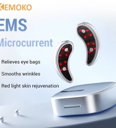 Led Red Light Eye Care Therapy EMS Pulse Micro-Current Device Eye Massager to Relieve Fatigue for Treatment under Eye Wrinkle